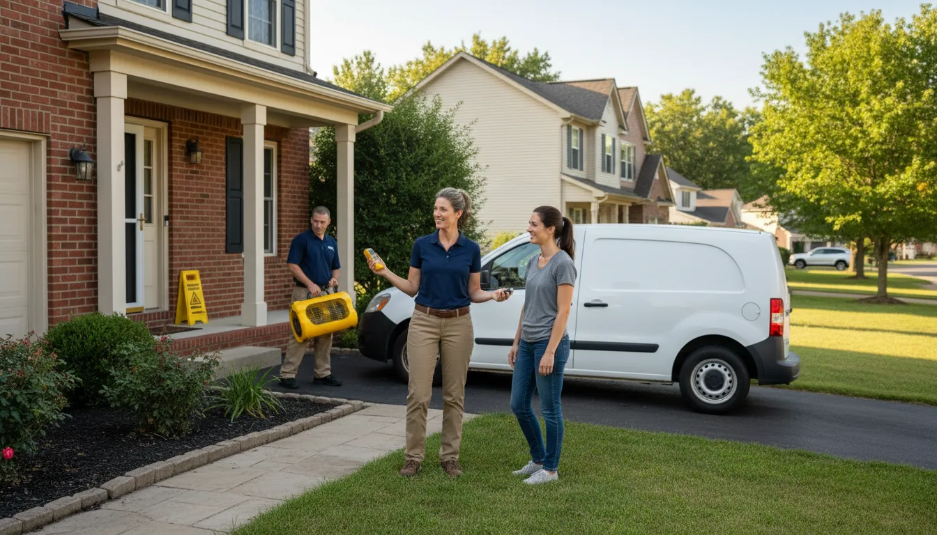Residential water damage restoration in Glocester, RI